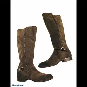 Alberto Fermani Soft Suede Zip Boots